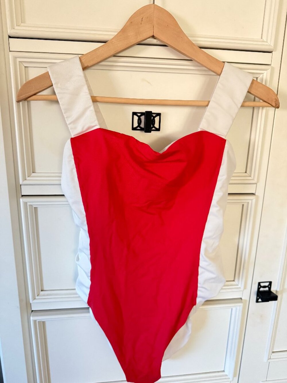 Lands End Swimsuit Slimming Colorblock Baywatch Size 6